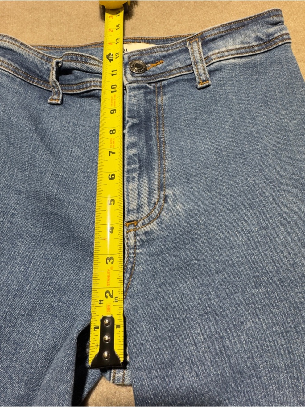 Zara Jeans High Rise Wide Leg Denim Size 6 Distressed Frayed Y2K, 90’s Capsule - Picture 11 of 13